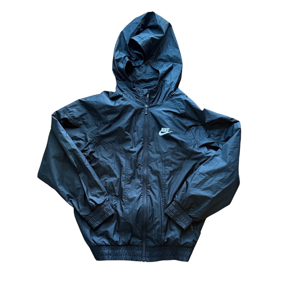 Youth Nike Black Hooded Wind Jacket, size Large
